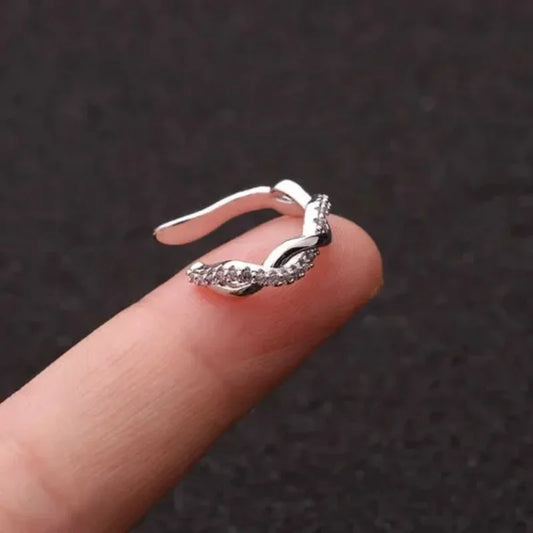 Leaf Charm Clip-On Earcuff