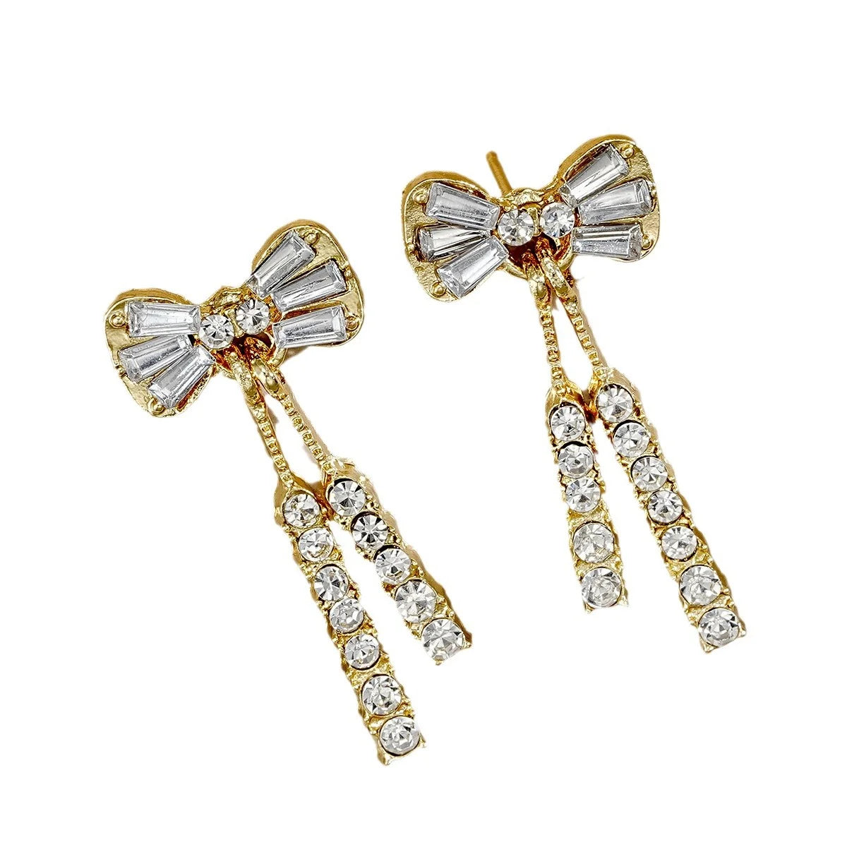 Dainty Gold Bow Stud Earrings