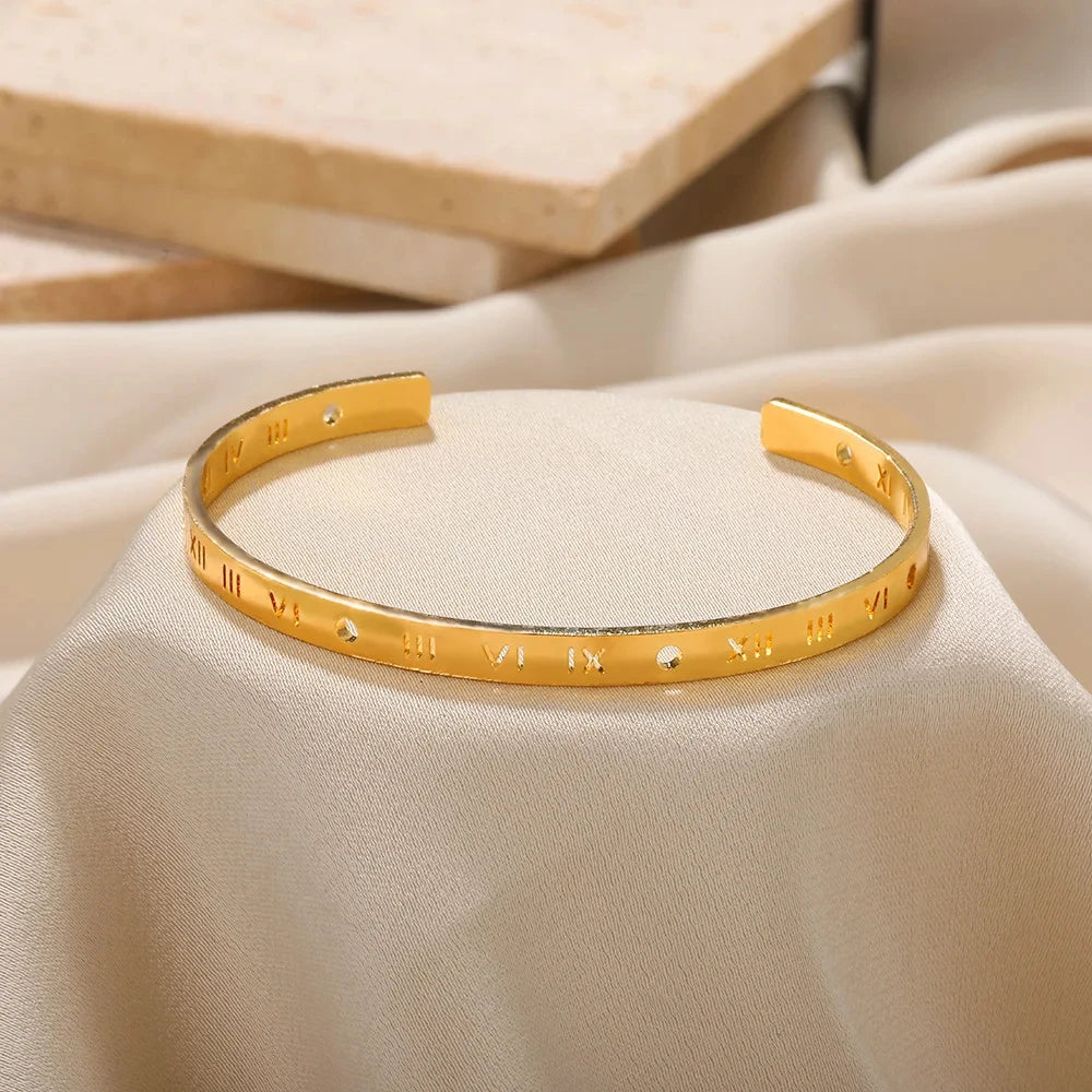 Exquisite Classic Bump Pattern Openning Bangles Bracelet