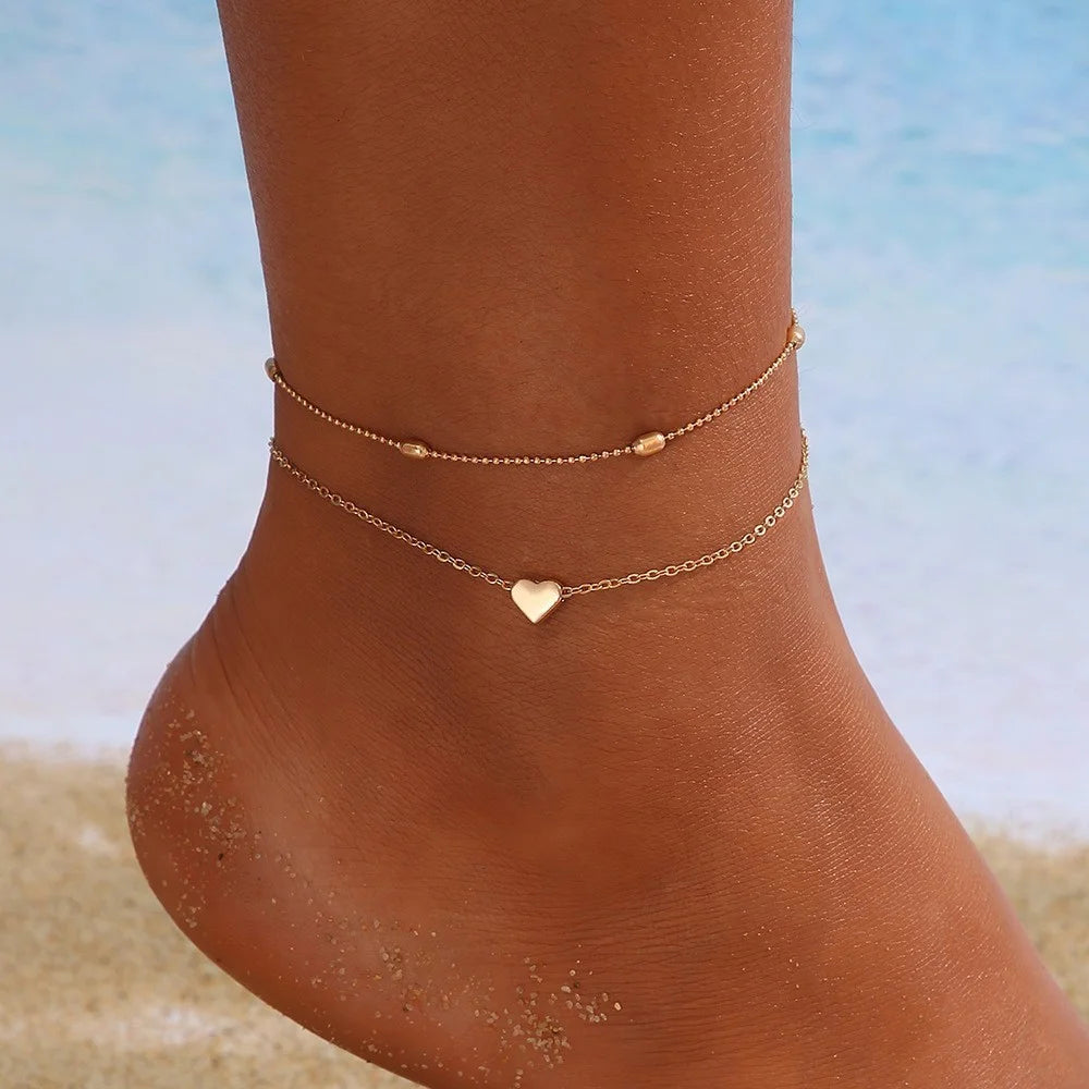 Butterfly Heart Star Anklets Collection
