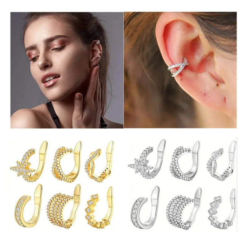 Leaf Charm Clip-On Earcuff