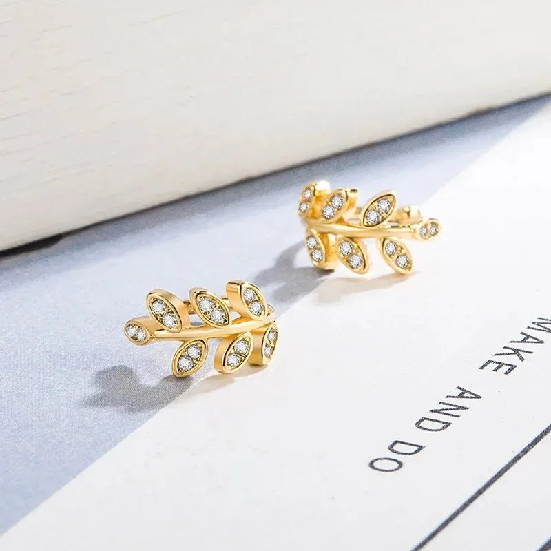 Leaf Charm Clip-On Earcuff