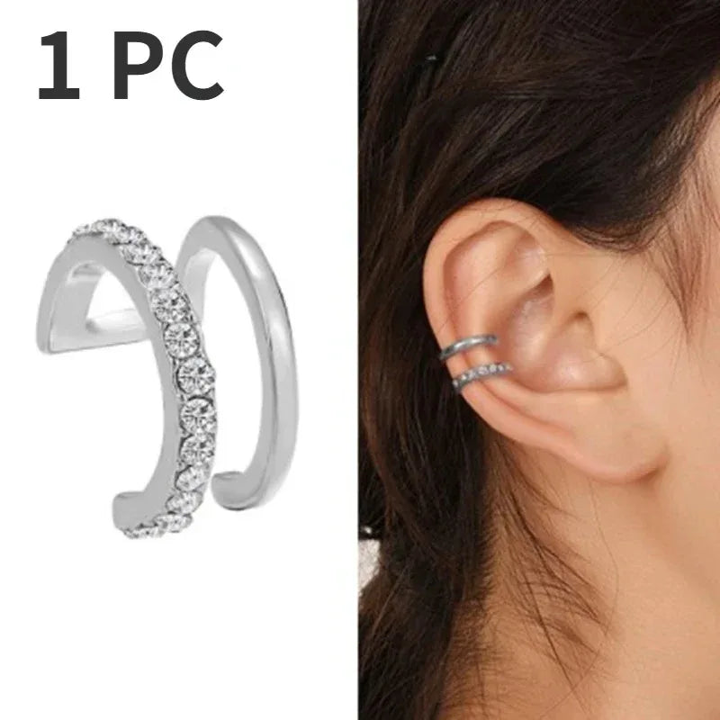 Leaf Charm Clip-On Earcuff