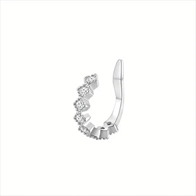 Leaf Charm Clip-On Earcuff