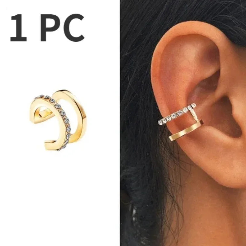 Leaf Charm Clip-On Earcuff